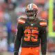 CLEVELAND, OH - NOVEMBER 10: Cleveland Browns defensive end Myles Garrett (95) on the field during the fourth quarter of the National Football League game between the Buffalo Bills and Cleveland Browns on November 10, 2019, at FirstEnergy Stadium in Cleveland, OH. (Photo by Frank Jansky/Icon Sportswire)